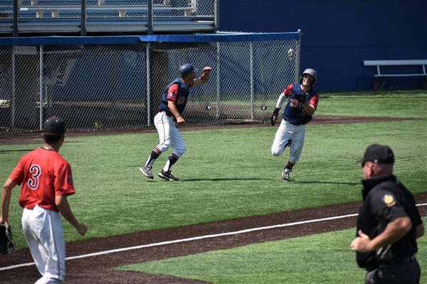 Medford Mustangs 2022 teammates celebrate
